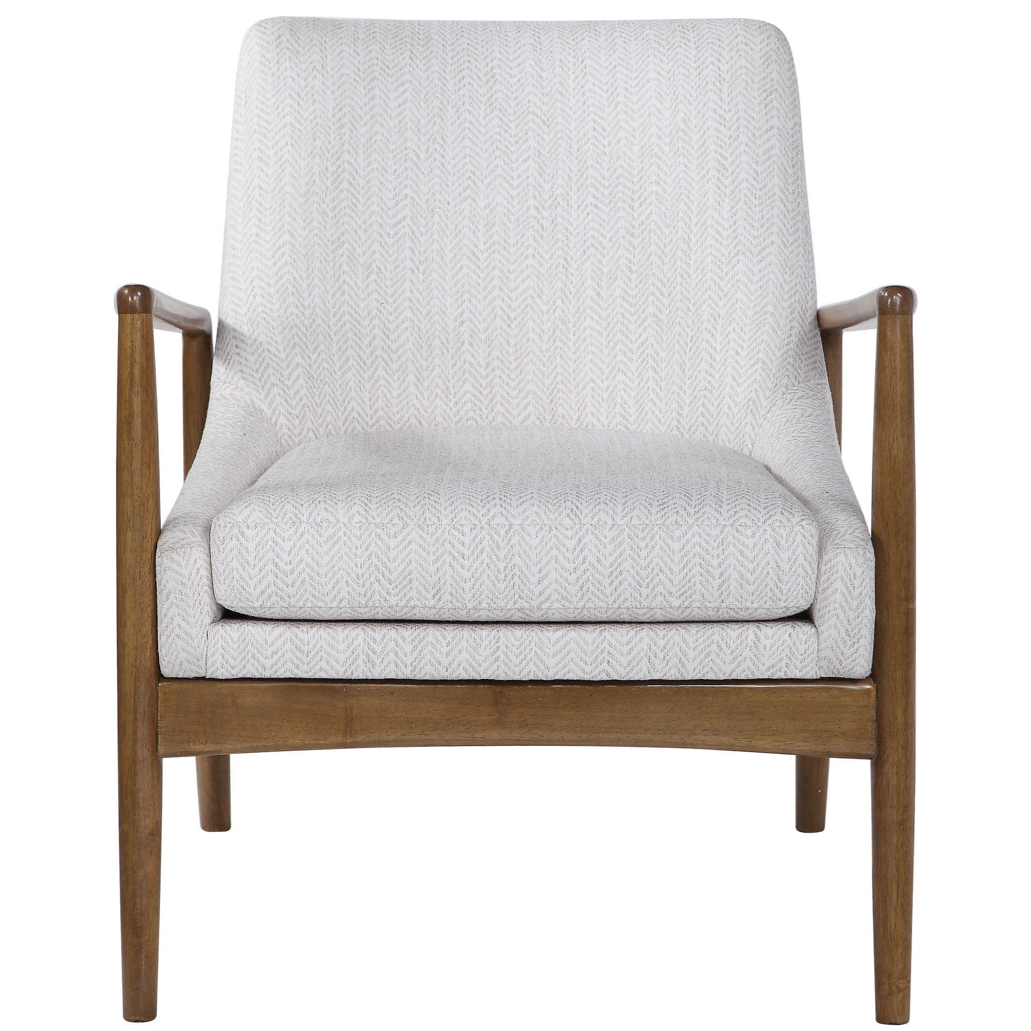 White wooden online accent chair